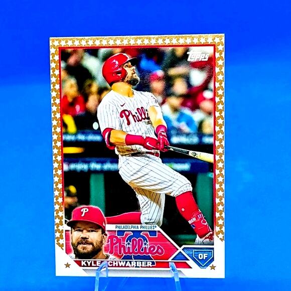 2023 Topps Complete Set - Kyle Schwarber #466 Gold Star - Picture 2 of 4